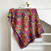 Vintage-Schal Mit Abstraktem Druck