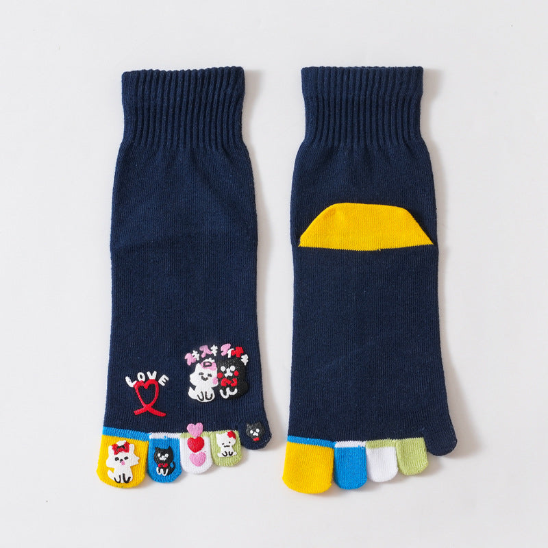 Cartoon-Socken Mit Fünf Zehen