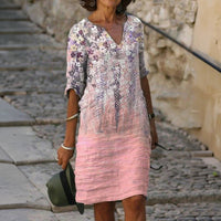 Vintage Kleid Mit Blumendruck