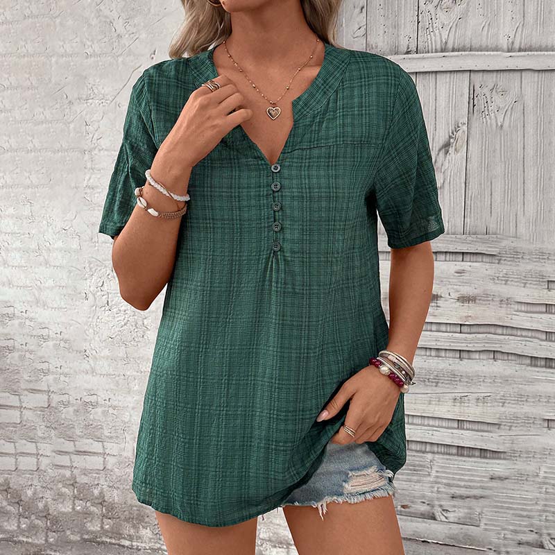 Vintage Karierte Bluse
