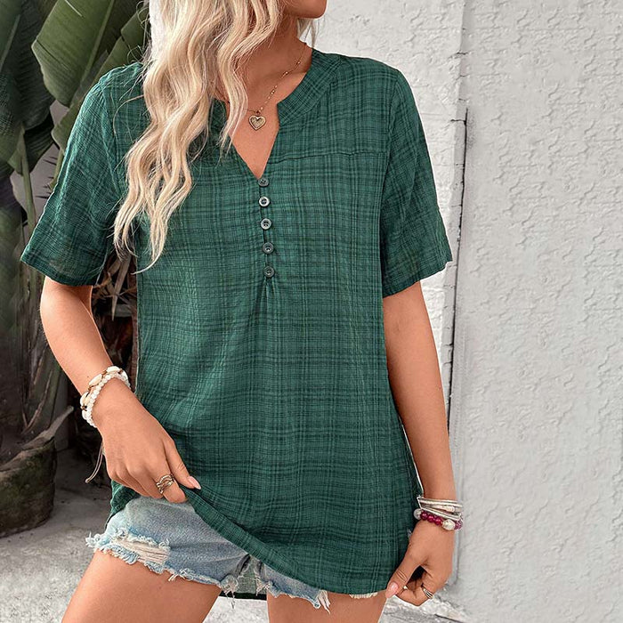 Vintage Karierte Bluse