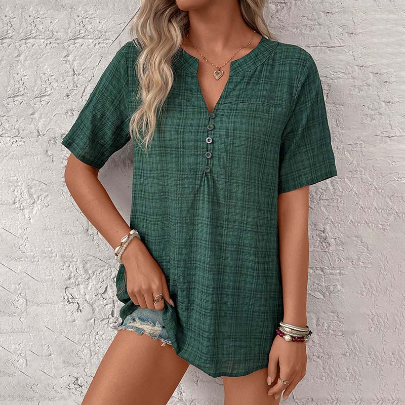 Vintage Karierte Bluse