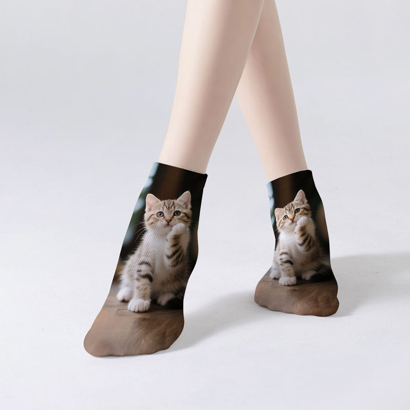 Lässige Socken Mit Animalprint