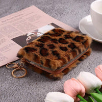 Vintage Münzgeldbörse Mit Leopardenmuster
