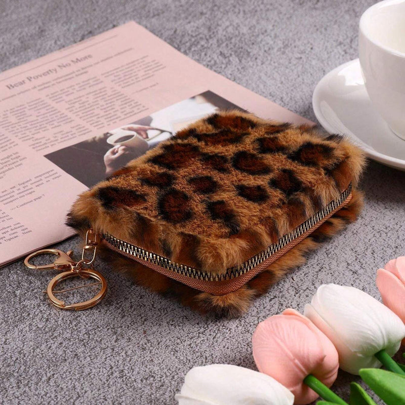 Vintage Münzgeldbörse Mit Leopardenmuster
