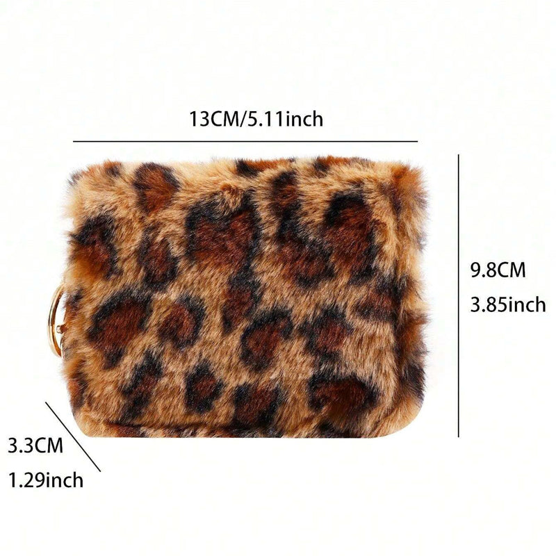 Vintage Münzgeldbörse Mit Leopardenmuster