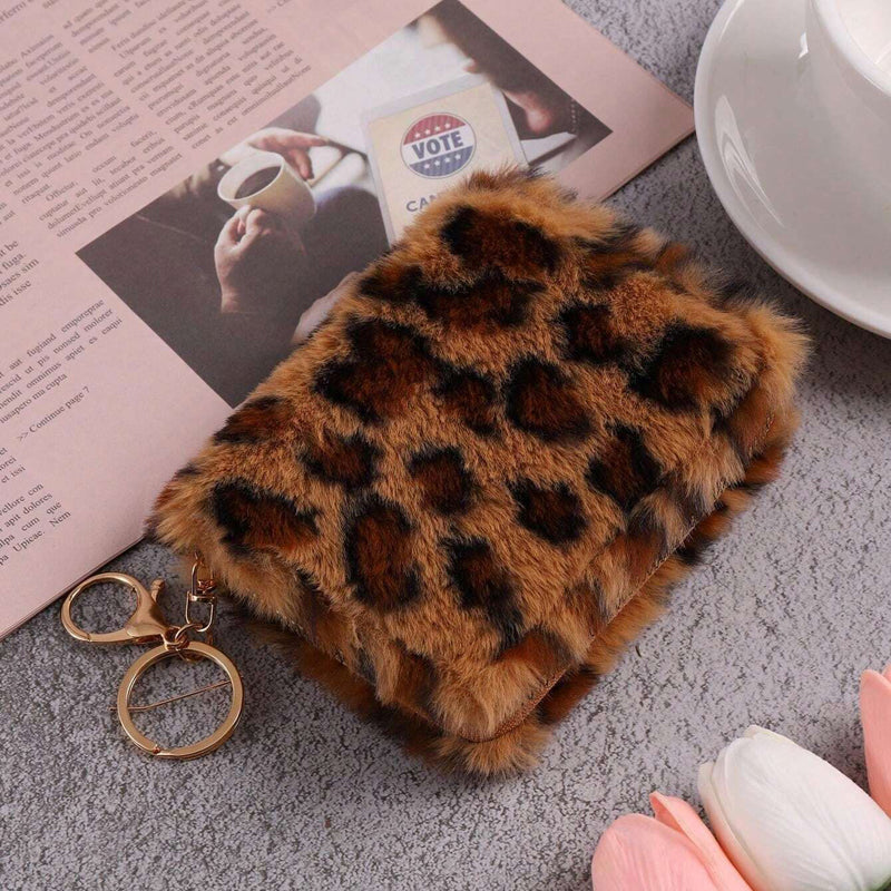 Vintage Münzgeldbörse Mit Leopardenmuster