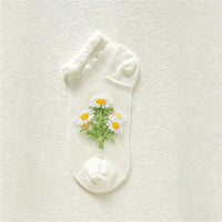 Atmungsaktive Socken Mit Blumenmuster