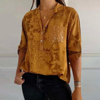 Vintage Bedruckte Bluse