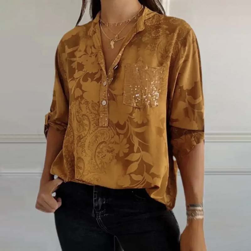 Vintage Bedruckte Bluse