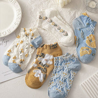 Lässige Socken Mit Blumenmuster