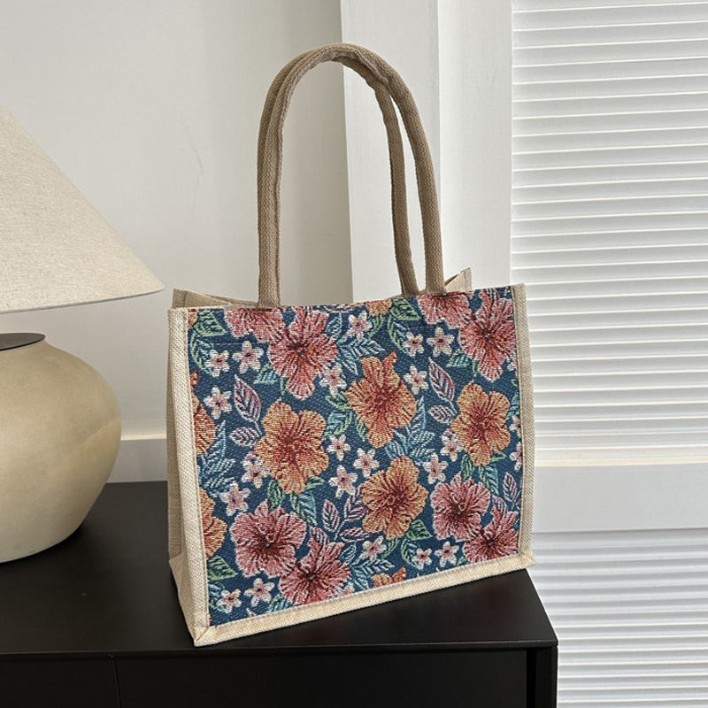 Vintage-Tasche Mit Blumenmuster