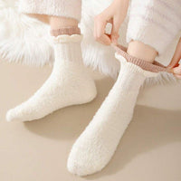 Warme Plüschsocken