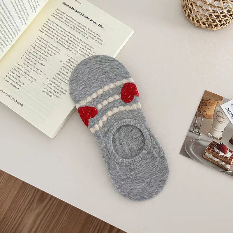 Lässige Socken Mit Herzmuster