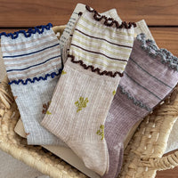 Lässige Socken Mit Blumenmuster