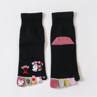 Cartoon-Socken Mit Fünf Zehen