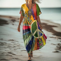 Vintage-Kleid In Bunten Farben