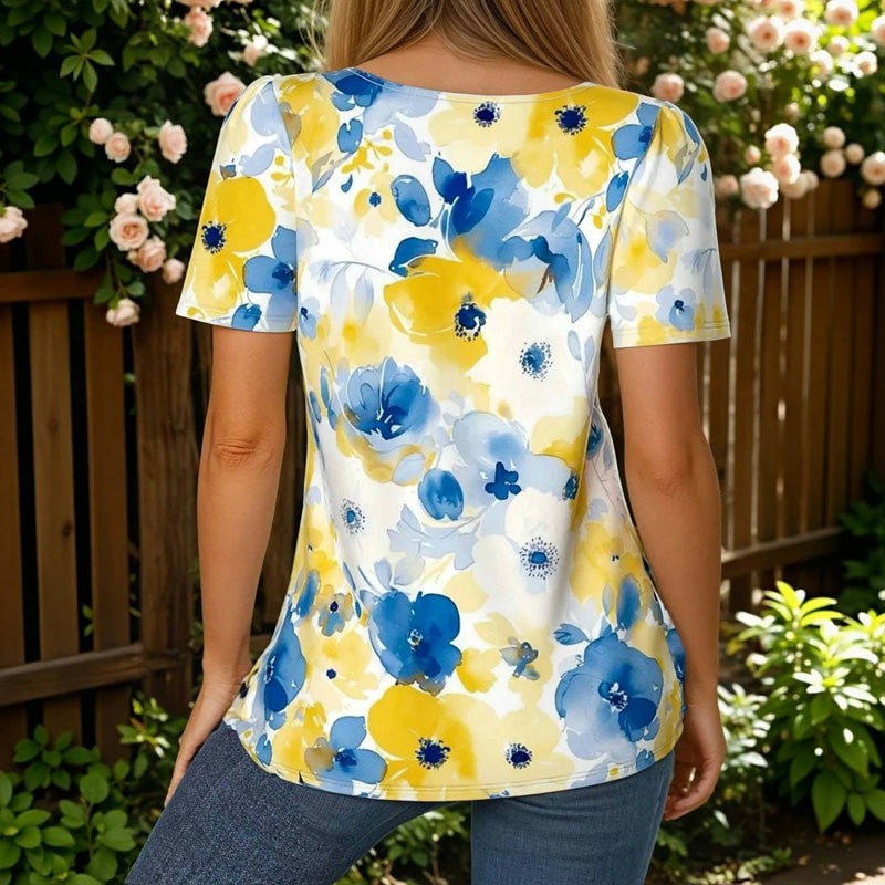 Lässige Bluse Mit Blumenmuster