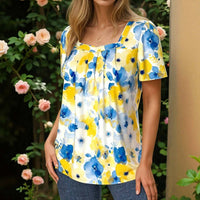 Lässige Bluse Mit Blumenmuster
