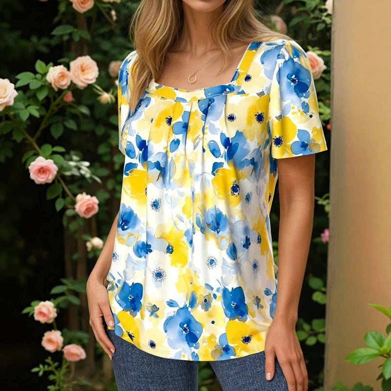 Lässige Bluse Mit Blumenmuster