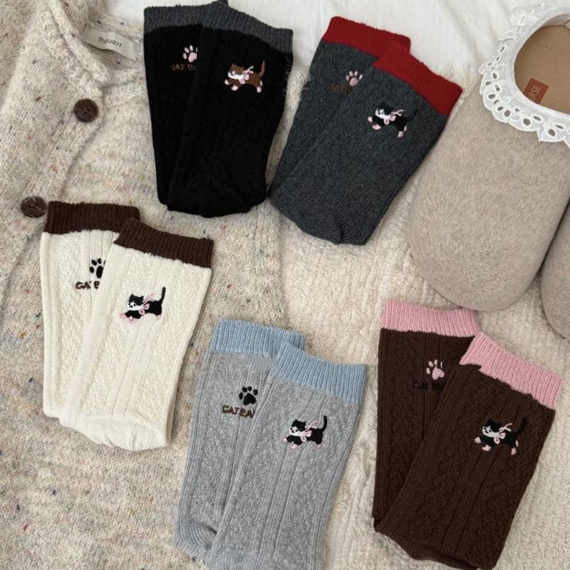 Lässige Socken Mit Katzenmuster