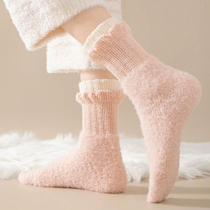 Warme Plüschsocken