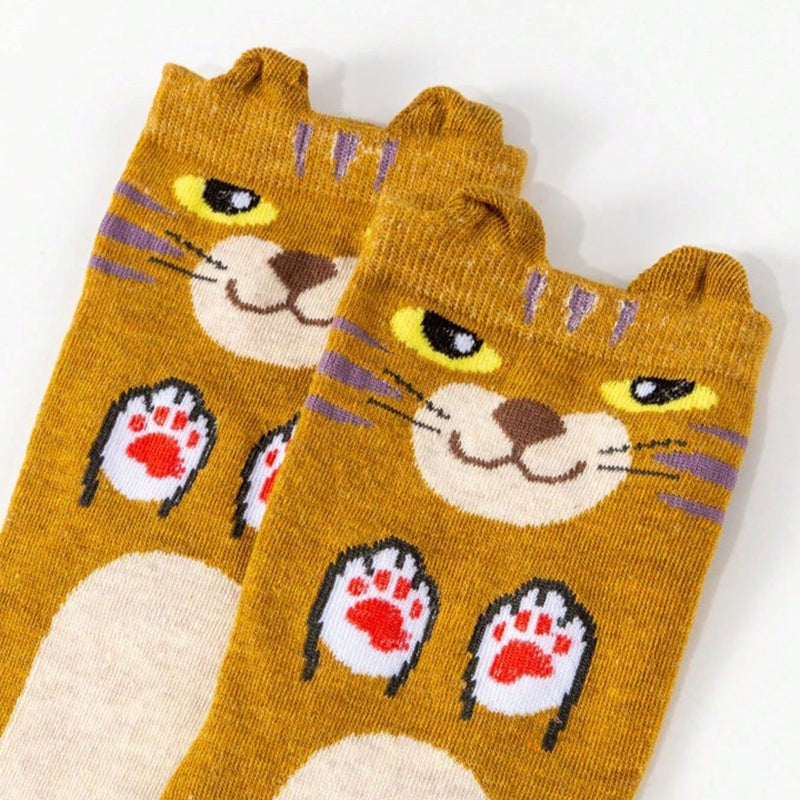 Socken Mit Cartoon-Katze