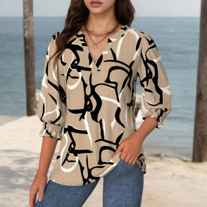 Vintage Lässige Bluse