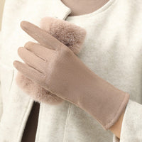 Warme Plüschhandschuhe