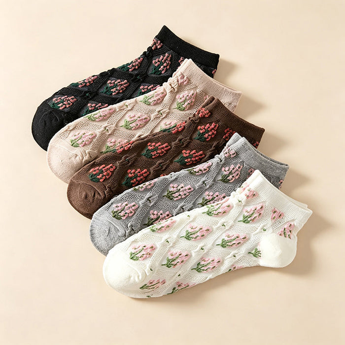 Vintage-Socken Mit Blumenmuster