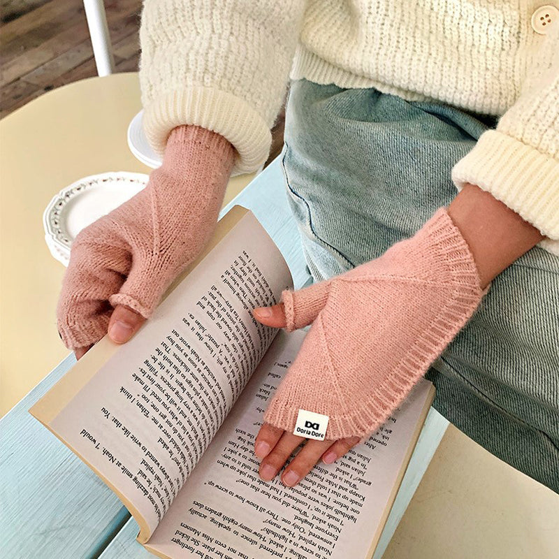 Einfarbige Warme Handschuhe