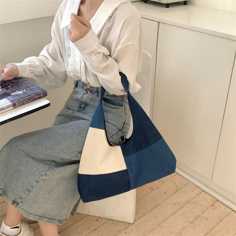 Vintage-Tasche Mit Farbblock