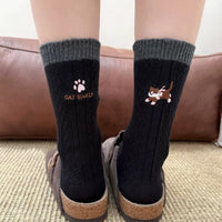 Lässige Socken Mit Katzenmuster
