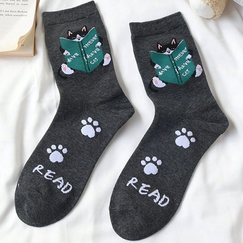 Socken Mit Cartoon-Katzen