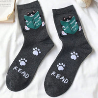 Socken Mit Cartoon-Katzen