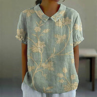 Vintage-Bluse Mit Blumenprint