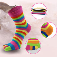 Bunte Fünf-Zehen-Socken