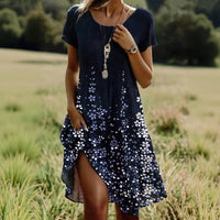 Lässiges Kleid Mit Blumendruck
