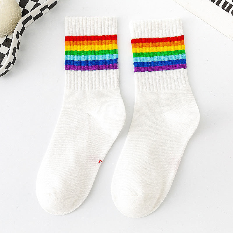 Bunte Gestreifte Socken