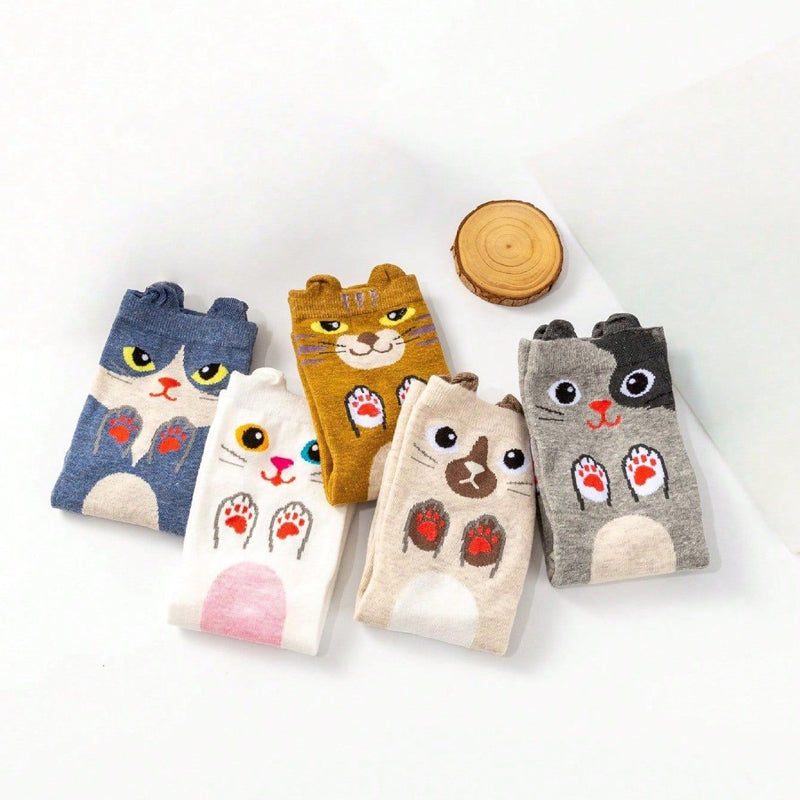 Socken Mit Cartoon-Katze