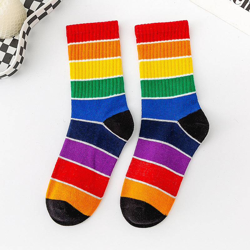 Bunte Gestreifte Socken