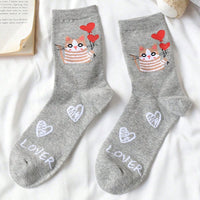 Socken Mit Cartoon-Katzen