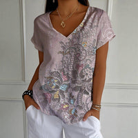 Vintage T-Shirt Mit Blumendruck