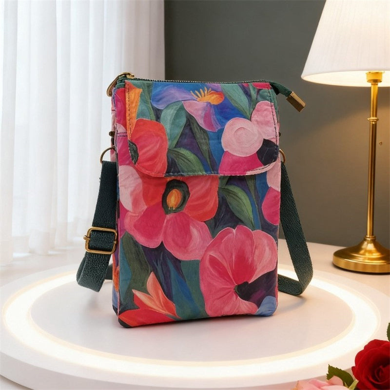 Vintage-Tasche Mit Blumenmuster