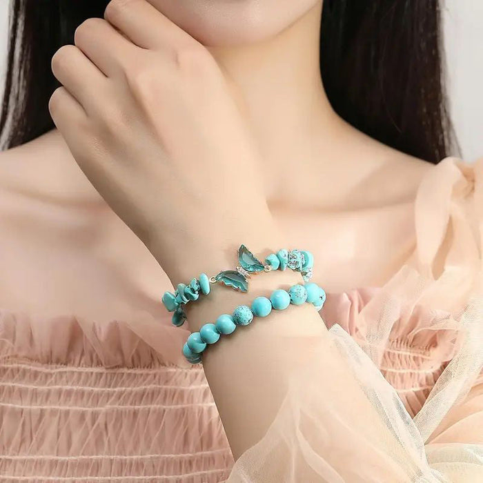 Schmetterlings Perlenarmband