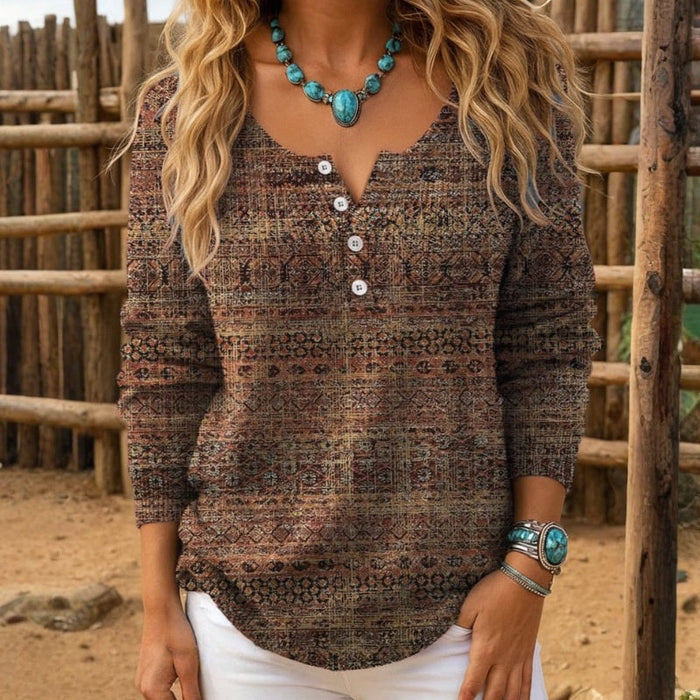 Vintage Lässige Bluse