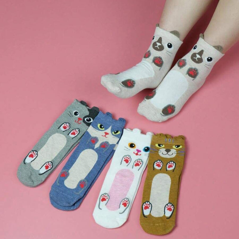 Socken Mit Cartoon-Katze