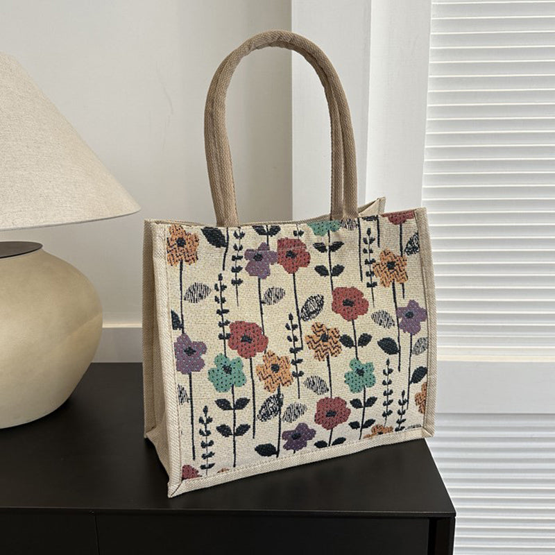 Vintage-Tasche Mit Blumenmuster