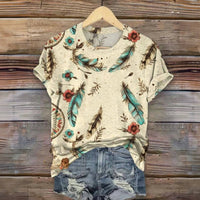 Vintage T-Shirt Mit Blumendruck