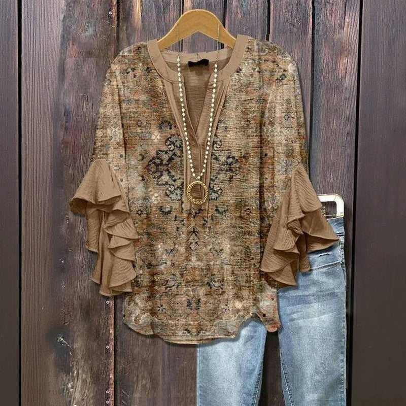 Vintage Lässige Bluse
